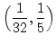 $ \Bigl(\dfrac{1}{32},\dfrac{1}{5}\Bigr)$