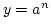 $ y=a^n$