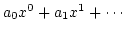 $ a_0x^0+a_1x^1+\cdots$